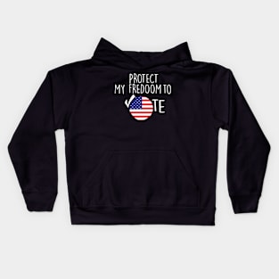 protect my freedom to vote Kids Hoodie